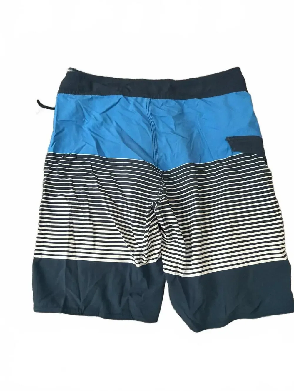 Volcom Stripped Blue Gray Board Shorts - Boys Size 28